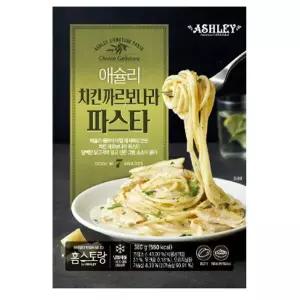 애슐리홈파티 간편식 파스타 4팩 (치킨까르보나라2pk + 새우감바스 2pk) 홈파티 밀키트 야식 간편식 즉석요