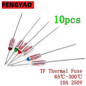 TF 열 퓨즈 RY 10A 250V 온도 65C 73C 75C 85C 100C