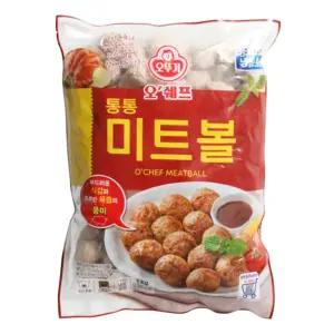 오쉐프통통미트볼 1kg/오뚜기 미트볼고기 간식 간편식 반찬 샌드위치