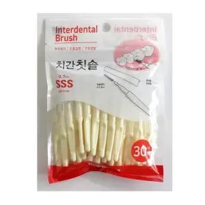[룽스_61]프리미엄 치간칫솔 I형 구취 30p(SSS)0.7mm