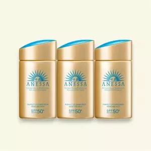 시세이도 아넷사 퍼펙트 UV 선스크린 스킨케어 밀크 60ml 3개