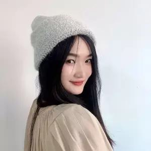 [하프클럽/]블루밍 니트 비니 그레이 겨울모자 니트모자 패션비니