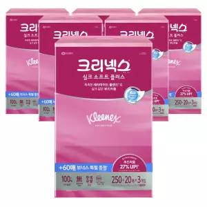 크리넥스 실크소프트 270매X3개입 6팩