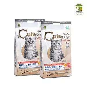 캐츠랑 전연령용 비타플러스 5kg 2개 (총10kg) / (리뉴얼) (전연령용/길냥이사료)