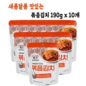새콤달콤 맛있는 종가집 볶음김치 190g X 10개 묶음