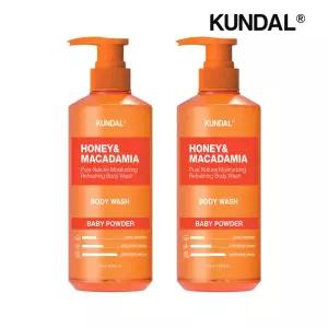[쿤달]쿤달 허니 앤 마카다미아 퓨어 바디워시 베이비파우더 500ml x2개