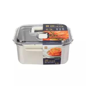 락앤락 숨쉬는 스텐 김치통 6.3L LST832B_손잡이 단일속성 밀폐용기