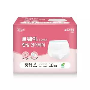 르웨이 안심 언더웨어 중형 80매 팬티형 기저귀 요실금 성인용 남여공용 교체용 기저귀