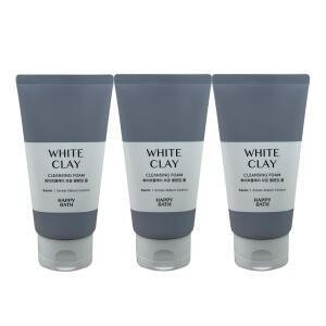 해피바스 화이트클레이 모공 클렌징폼 150g 3개