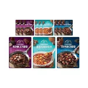차오차이 트러플고기짜장 180g, 4개 + 홍콩식마파두부 180g, 4개 + 130 직화간짜장 180g, 4개
