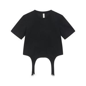 [DION LEE]디온리 여성 가터 반팔 티셔츠 3color C3098R23