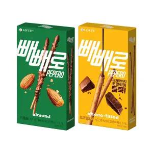 [롯데제과]아몬드 빼빼로 32gX20개+초코필드 빼빼로 45gX20개
