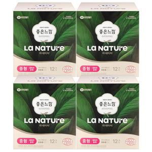 좋은느낌 유기농 라네이처 울트라 중형 12P X 4팩