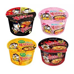 컵라면 4종세트 삼양 불닭볶음면4+까르보4+치즈4+불닭볶음탕4 16개
