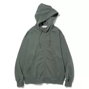 [유니폼브릿지][패플단독] basic sweat hood zip up sage green