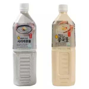 참살이 더 진한 국산 콩국물 1L 1병 + 서리태콩물 1L 1병