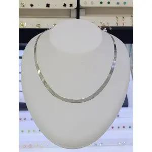 이태리순은925/전체실버 뱀줄 스네이크 4.5mm 체인 목걸이 12SSBJH-612N4.5