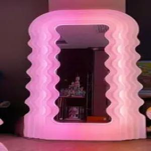led 물결 거울 욕실 스마트 비정형 화장경 대형 물결거울 현관 전신거울