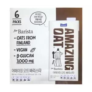 매일유업 어메이징오트 바리스타 라떼 귀리 오트밀 우유 950ml x 6팩