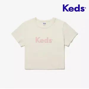 KEDS 로고 크랍 티셔츠_KD2RSG2102FCRM