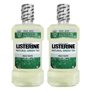 리스테린 내추럴 그린티 750ml X 2개/구강/세정/대용량/가글/휴대용/청결제/관리/입속/세정제/가글액/청결