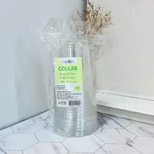 아이스컵 뚜껑 세트 14온즈(410ml)10개입/일회용/투명컵/컵과일/피크닉/카페/음료/투명/야외/가정용/슬러시
