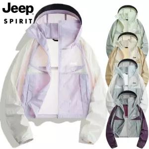 JEEP SPIRIT 경량 바람막이 여성 여름 자외선 차단 후드 재킷