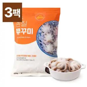 [썬넛트][하루한끼]우주손질쭈꾸미600gX3팩/자연산,바로조리가능,파우치타입,5분완성,캠핑요리