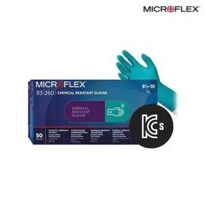 KCS-93-260M 안셀 KCs 인증 일회용 내화학 장갑 290mm Medium MICROFLEX 50ea/pk