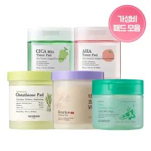[스킨푸드] 인기 패드 균일가전/ 5종 택1 (샤인머스캣,핑크자몽,아스파라거스,약초방,바질티트리 패드)