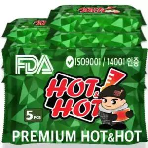 핫앤핫 (설메가히트)프리미엄 군용 대용량 보온대 핫팩 160g+(50개) 26년 생산FDA/ISO9001/14001(환경)