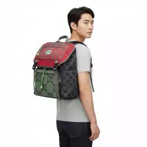 정상가330만 매장AS가능)구찌 GG 런 모티브 나일론 백팩 그레이멀티컬러 752085 FAB7V