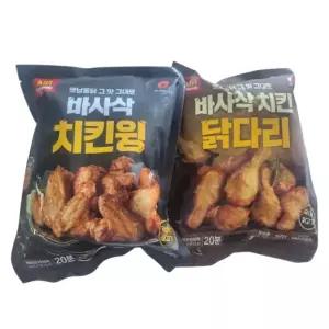 마니커 바사삭 4봉 기름에 튀기지 않은 치킨 / 닭다리, 바사삭윙 선택
