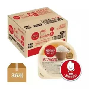 CJ 햇반 윤기가득쌀밥 210g, 36입,1개