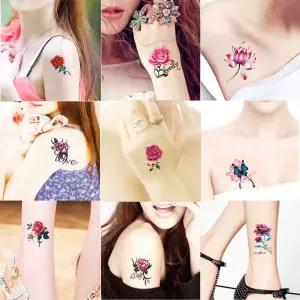 타투스티커 플라워 레터링 문신 지워지는 50종 20종/무독성/캐릭터/붙이는/타투/셀프문신/셀프타투/스티커