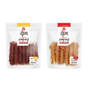 수제 고기말이껌 14P 210g x 2 (치킨/오리 택1) 강아지간식