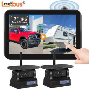 카플레이 모니터 라스트버스 무선 7인치 사각지대 감지 BSD DVR 터치스크린 태양광 자석식 후방 카메라 RV 트럭 버스 트레일러 캠핑카용