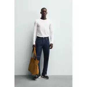 ZARA 슬림핏 베이직 티셔츠 - 화이트