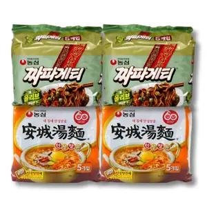 농심 짜파게티 10개 +안성탕면 10개 (총 20봉)
