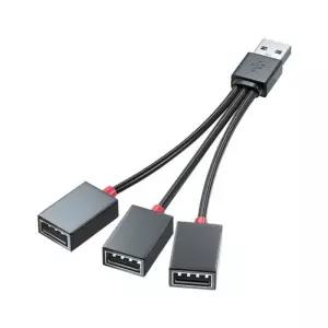 USB 5V 전원분배 연장케이블 3구 - 1포트 to 3포트 확케이블 충전 고속 USB선