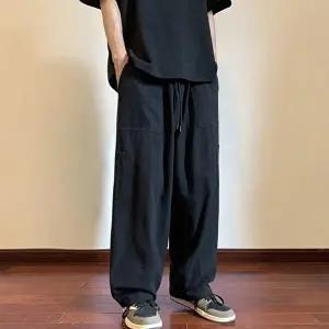 남자 데일리 깔끔핏 와이드핏 포켓 밴딩팬츠 일자바지 (HSJ-WF76D42)