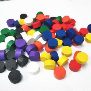 80Pcs 10*5MM 라운드 원형 전당포 나무 게임 조각 보드 대 한