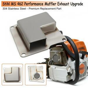 STIHL MS 462 퍼포먼스 머플러 배기 키트 304 스테인리스 스틸 업그레이드로 출력 증가 및 열 감소, 고품