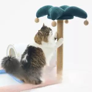 고양이 하우스 스크래쳐 무인도 야자수 텐트