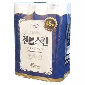 코디 젠틀스킨 3겹 화장지 45m x 30롤 x 3개