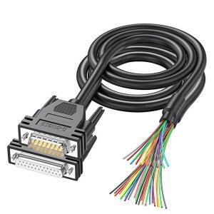 호환 DB9 DB15 DB25 플러그 연결선 산업용 24AWG 9 15 25핀 터미널 커넥터 케이블 RS232 시리얼 케이블 D-SUB 9핀 M/F