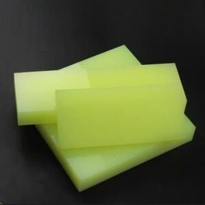 두께 2mm-15mm 90A PU 폴리우레탄 시트 녹색 탄성 고무판 오일 내마모성 댐핑 플레이트 200x200mm-300x300m