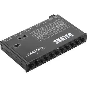 Skar Audio SKA7EQ 7 밴드 12 DIN 프리 앰프 차량용 그래픽 이퀄라이저 Aux 입력 및 고전압 RCA 출력 포함