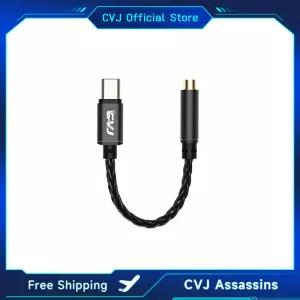 CVJ CT-3 DAC C타입 3.5mm CX31993 칩 8 직조 실버 도금 케이블 하이파이 음질 오리지널 사운드
