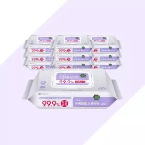 그린핑거 유아용품 소독티슈 캡 50매 10팩